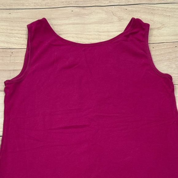 Lands' End Women's Fuchsia cotton Tank Top/size MP - Picture 6 of 6